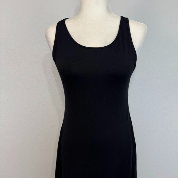 Eileen Fisher Women's Sleeveless Sheath Dress Stretch Rayon Lycra Black Sz Small - Picture 2 of 12